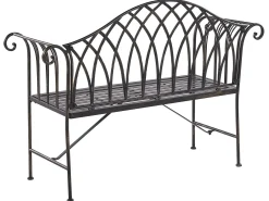 Havebænk MILAZZO 130 cm Metal Sort