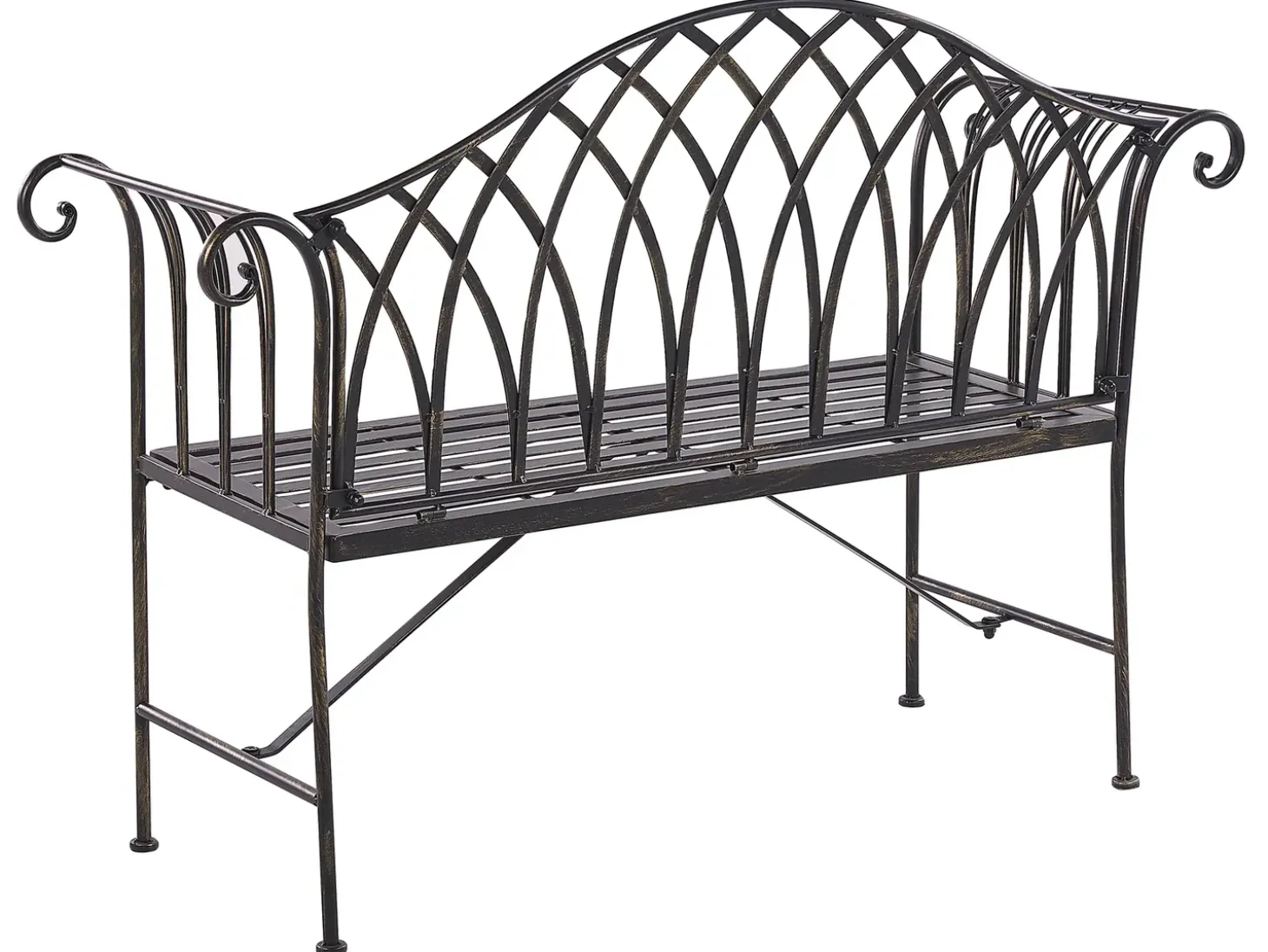 Havebænk MILAZZO 130 cm Metal Sort