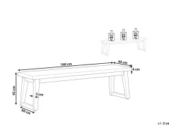 Havebænk ORIA 160 cm Beton Grå