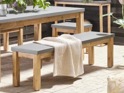 Havebænk OSTUNI 160 cm Beton Grå