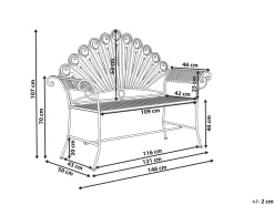 Havebænk PAVIA 146 cm Metal Blå