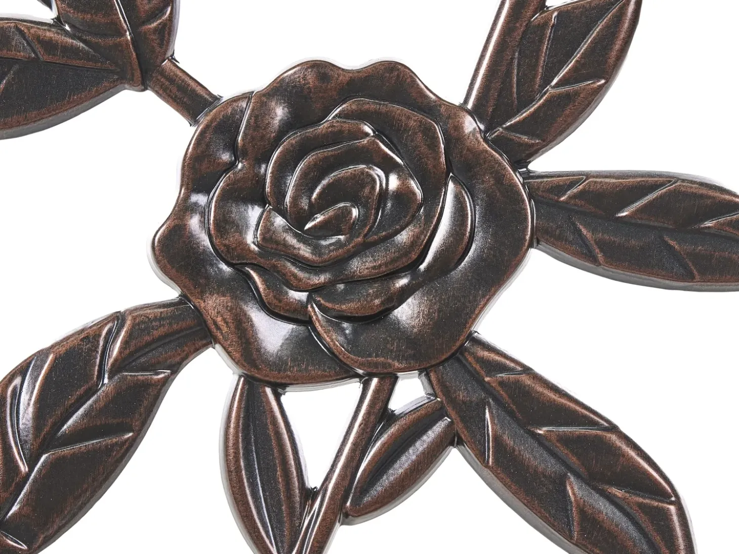 Havebænk PIURA 88 cm Metal Mørkebrun