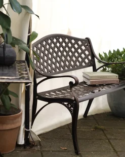 Havebænk STAGGIA 104 cm Metal Brun