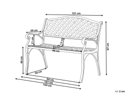 Havebænk STAGGIA 104 cm Metal Brun