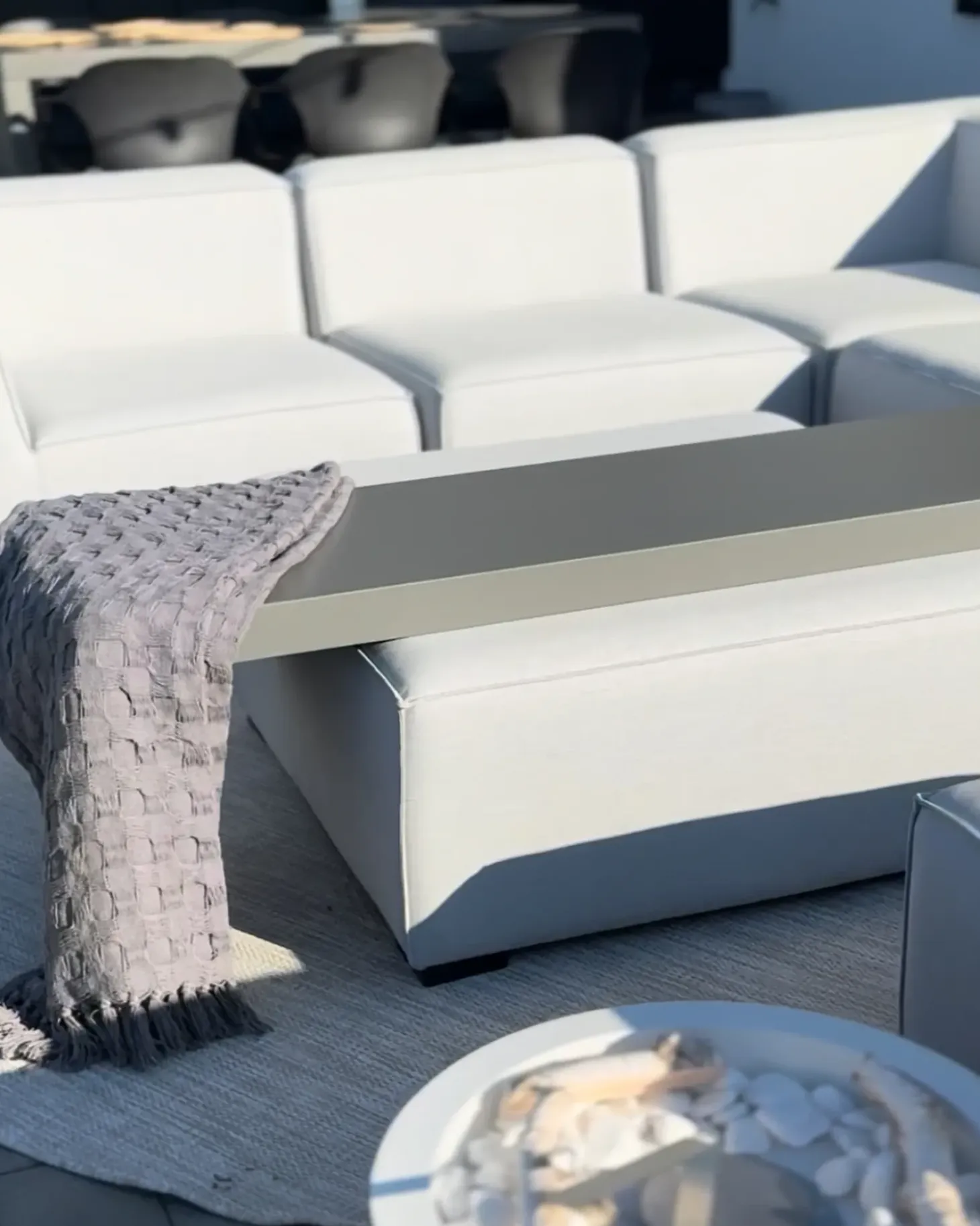 Havebænk TARANTO 150 cm Beton Grå