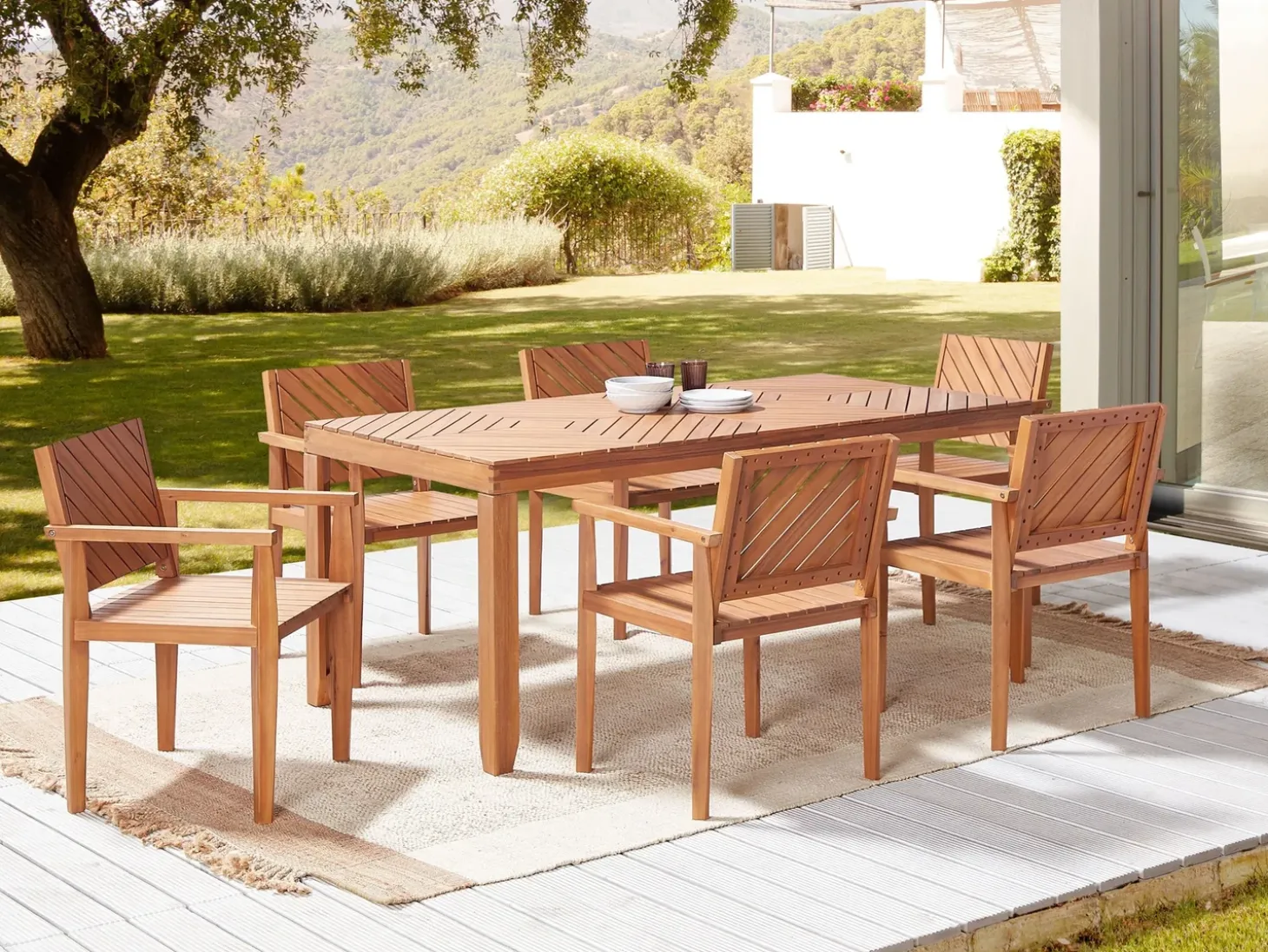 Havebord BARATTI 180 cm 90 cm Akacietræ Brun