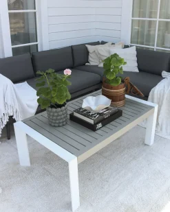 Havebord CASTELLA 120 cm 70 cm Metal Brungrå