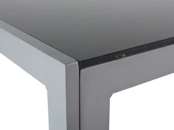 Havebord CATANIA 160 cm 91 cm Glas Sort