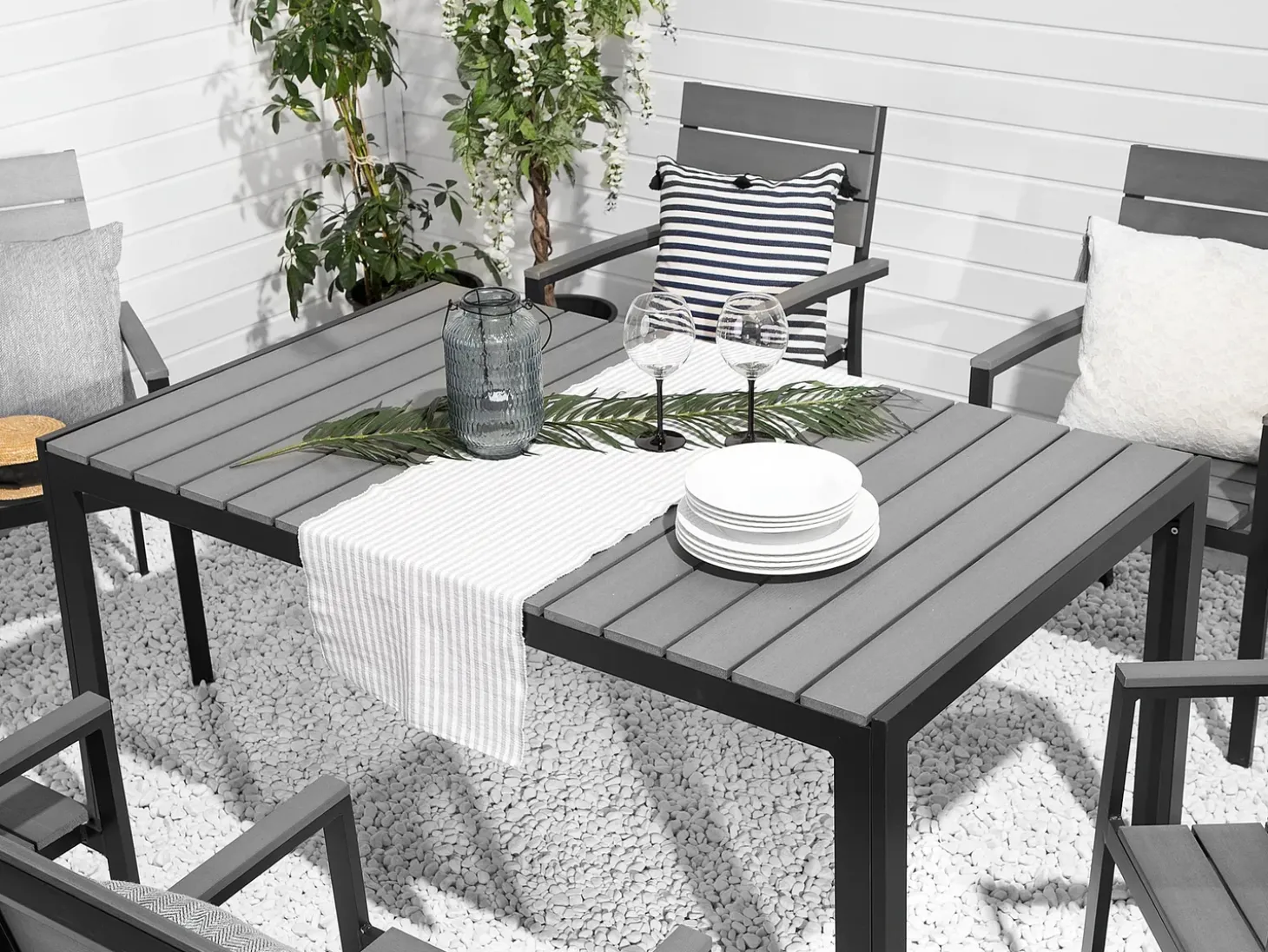 Havebord COMO 150 cm 90 cm Grå