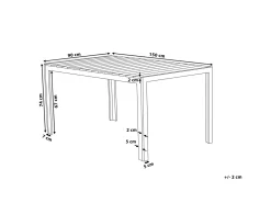 Havebord COMO 150 cm 90 cm Grå