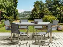 Havebord COSOLETO 180 cm 90 cm Glas Grå