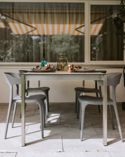 Havebord COSOLETO 180 cm 90 cm Glas Hvid