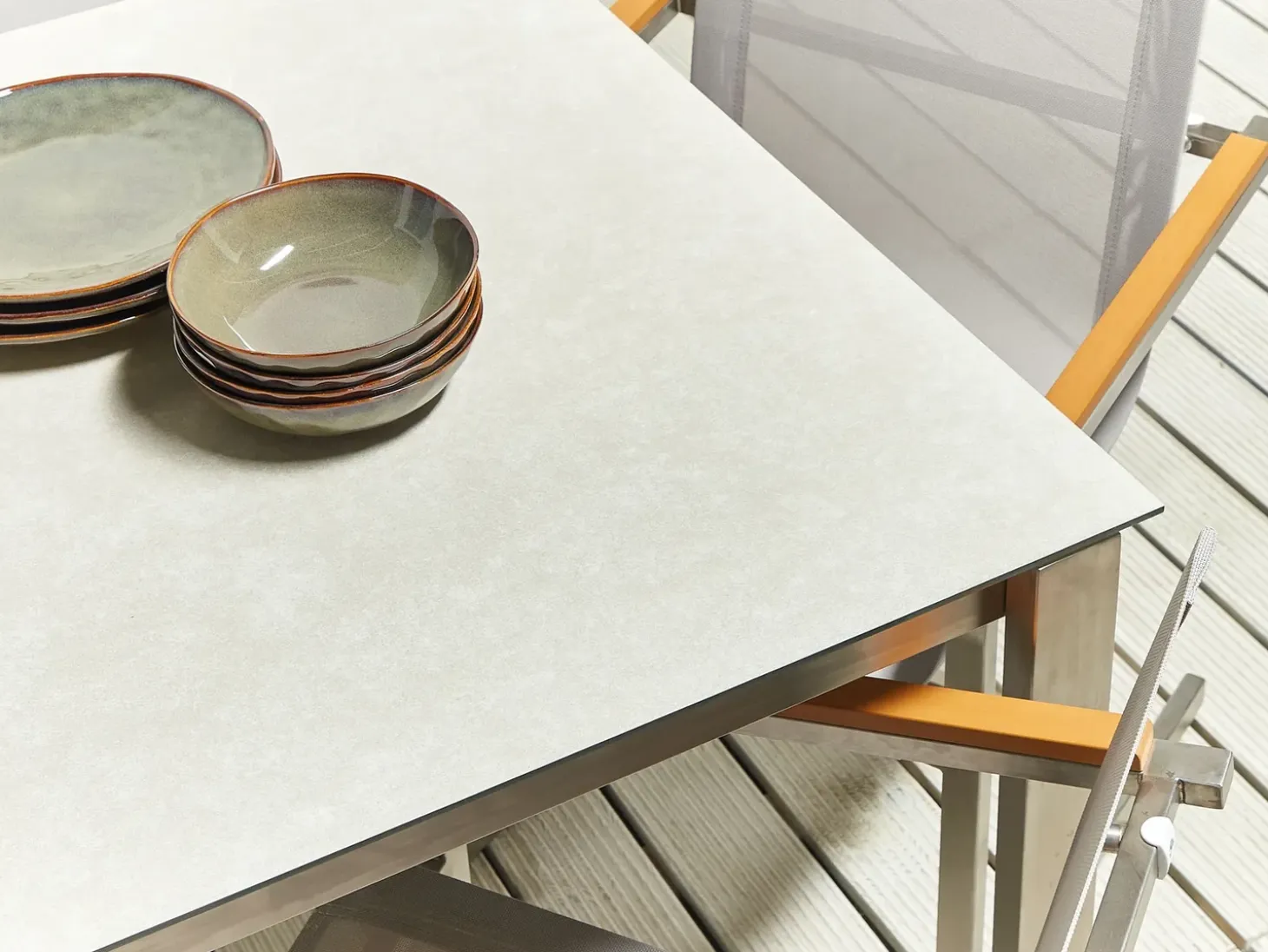 Havebord COSOLETO 180 cm 90 cm Glas Hvid