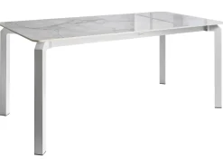 Havebord FELETTO 180 cm 90 cm Sten Hvid marmor