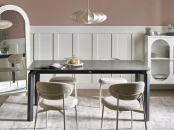 Havebord FELETTO 180 cm 90 cm Sten Sort marmor