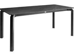 Havebord FELETTO 180 cm 90 cm Sten Sort marmor