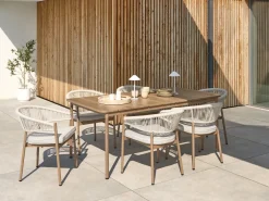 Havebord FLAVIA 185 cm 96 cm Metal Brun