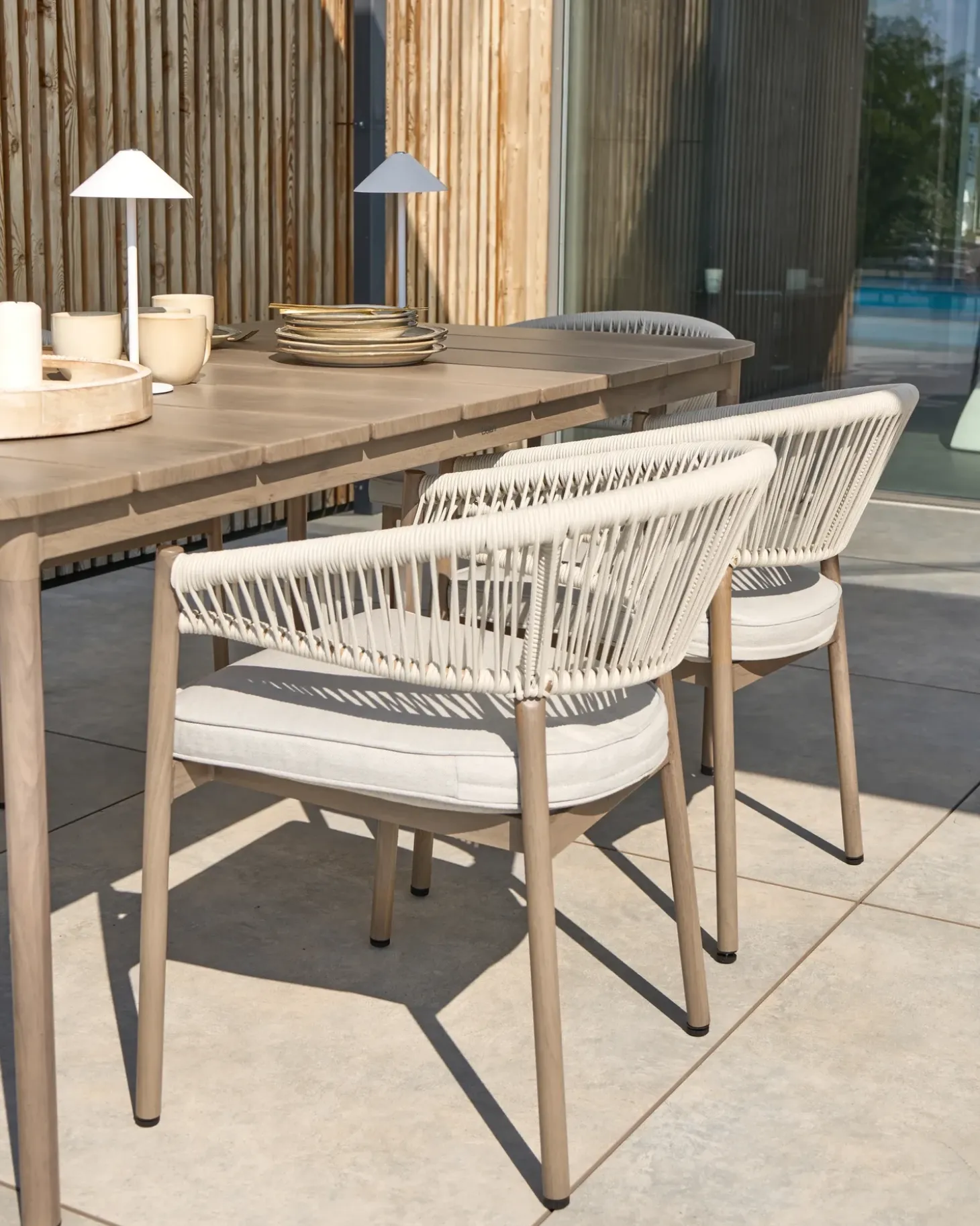 Havebord FLAVIA 185 cm 96 cm Metal Brun