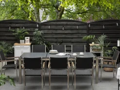 Havebord GROSSETO 220 cm 100 cm Flammet Granit Grafit