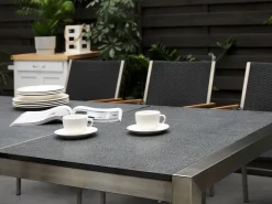 Havebord GROSSETO 220 cm 100 cm Flammet Granit Grafit