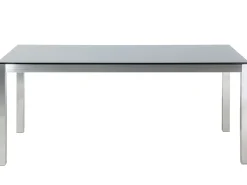Havebord GROSSETO 180 cm 90 cm Hærdet glas Sort