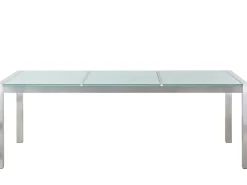 Havebord GROSSETO 220 cm 100 cm Krakeleret glas Transparent