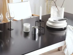 Havebord GROSSETO 180 cm 90 cm Poleret Granit Sort