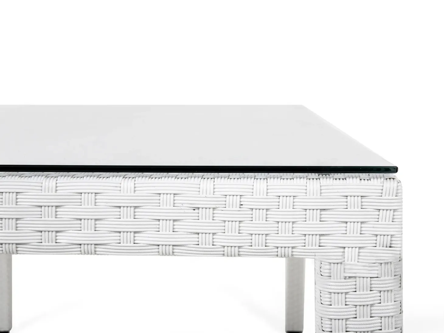 Havebord ITALY 220 cm 100 cm Glas Hvid
