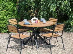 Havebord LISSONE 110 cm 110 cm Akacietræ Brun