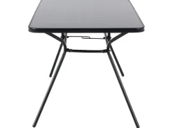 Havebord LIVO 140 cm 80 cm Glas Sort