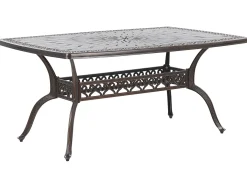 Havebord LIZZANO 165 cm 102 cm Metal Mørkebrun