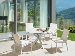 Havebord MALETTO 120 cm 120 cm Glas Brungrå
