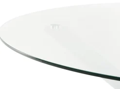 Havebord MALETTO 120 cm 120 cm Glas Hvid