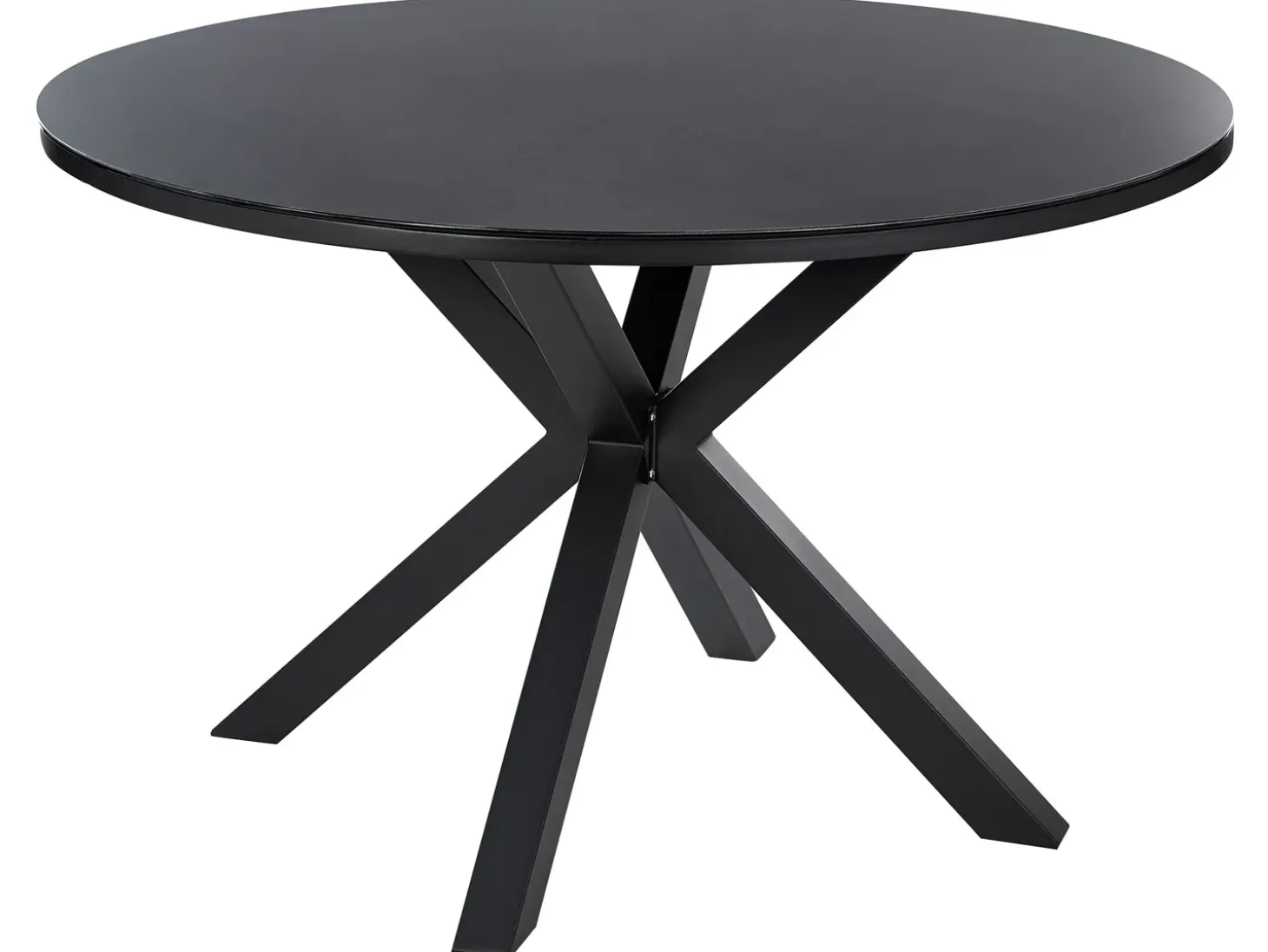 Havebord MALETTO 120 cm 120 cm Glas Sort