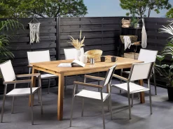Havebord med udtræk CESANA 180/240 cm 100 cm Akacietræ Lysebrun