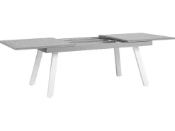 Havebord med udtræk PERETA 175/255 cm 100 cm Metal Lysegrå