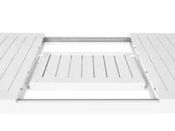 Havebord med udtræk SKALOMA 180/240 cm 90 cm Metal Hvid