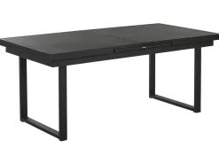 Havebord med udtræk VALCANETTO 180/240 cm 90 cm Metal Sort