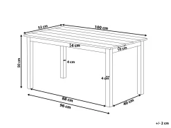 Havebord MESSINA 100 cm 52 cm Sort