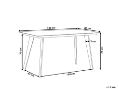 Havebord MILETO 140 cm 80 cm Glas Grå