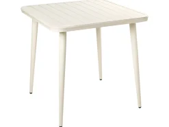 Havebord NATURNO 80 cm 80 cm Metal Lys Beige