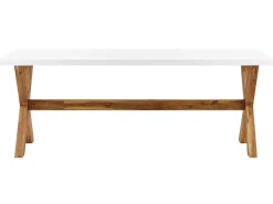 Havebord OLBIA 200 cm 100 cm Beton Hvid