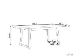 Havebord ORIA 180 cm 90 cm Beton Grå
