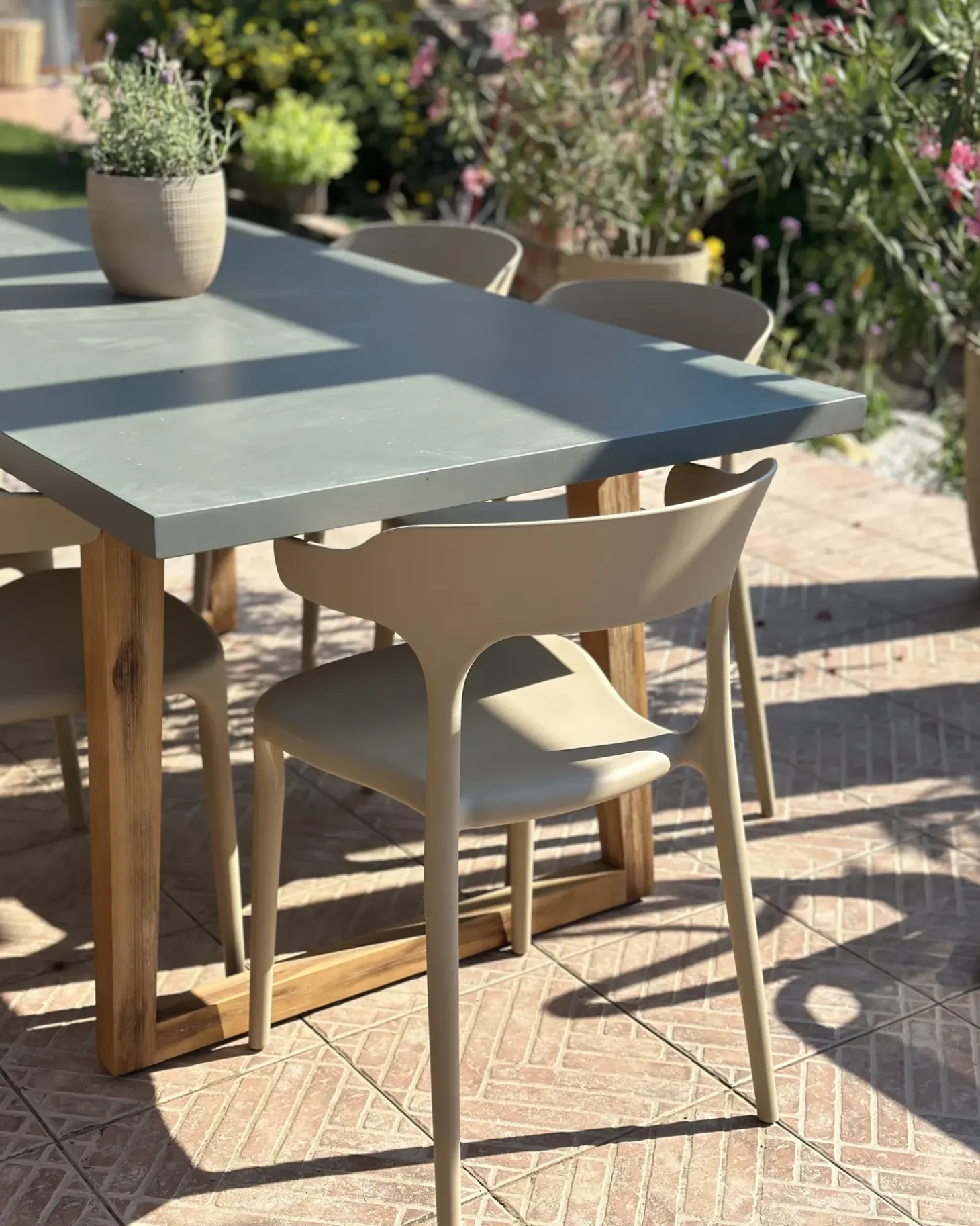 Havebord ORIA 180 cm 90 cm Beton Grå