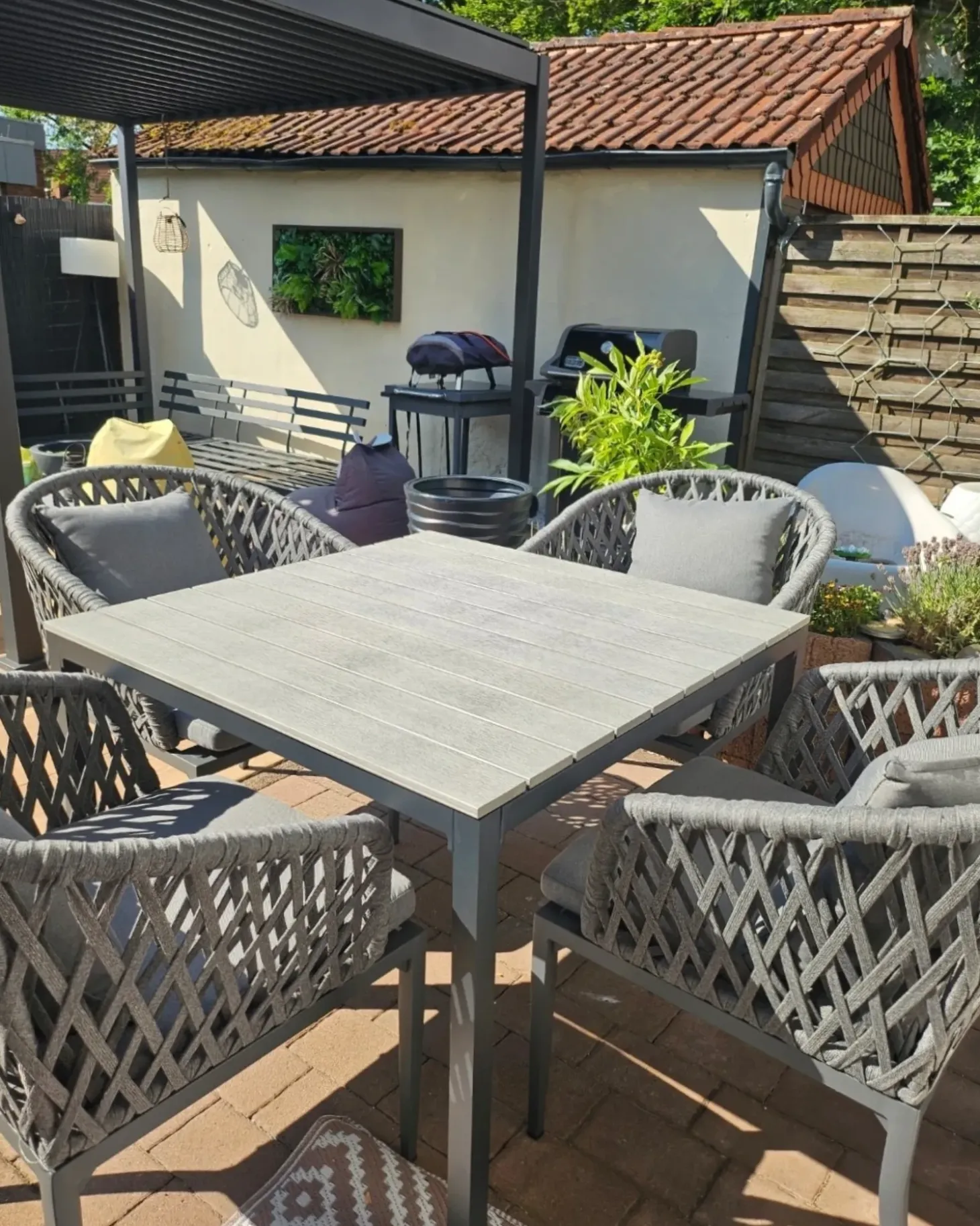 Havebord PRATO 95 cm 95 cm Grå
