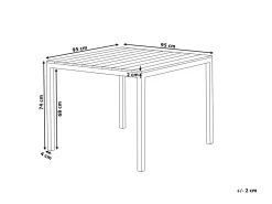 Havebord PRATO 95 cm 95 cm Grå