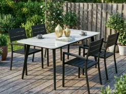 Havebord RODALLO 160 cm 90 cm Sten Grå marmor
