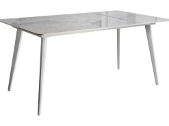 Havebord RODALLO 160 cm 90 cm Sten Hvid marmor