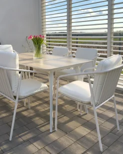 Havebord RODALLO 160 cm 90 cm Sten Travertin Effekt