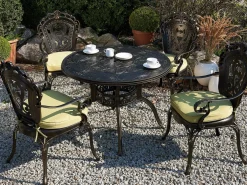 Havebord SAPRI 100 cm 100 cm Metal Mørkebrun